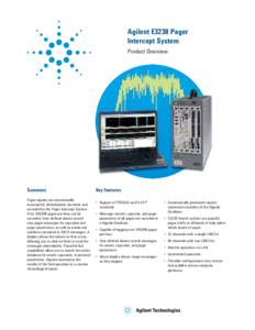 Consumer electronics / Pager / Agilent Technologies / FLEX / VME eXtensions for Instrumentation / POCSAG / Technology / Radio paging / Mobile technology