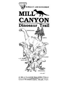 BUREAUOF LANDMANAGEMENT  MILfu CNON  Dinosaur Trail