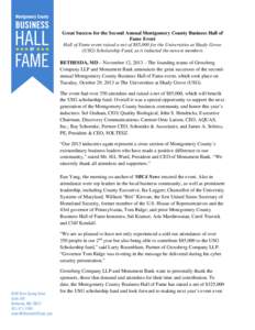 Microsoft Word - MC Hall of Fame Summary Press Release FINAL[removed]for website.docx