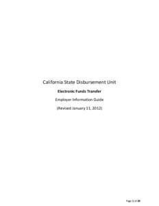 California State Disbursement Unit Electronic Funds Transfer Employer Information Guide (Revised January 11, [removed]Page 1 of 20