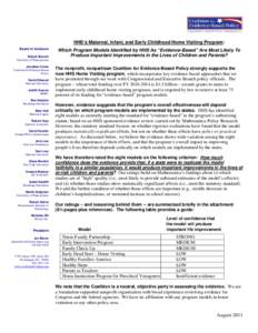 Healthy Steps for Young Children Program (HS): Randomized evaluation finds small short-term effects, but no long-term effects, on parenting practices and child behavior and safety outcomes