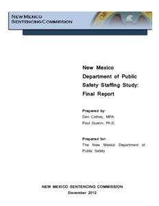 Department of Public Safety Staffing Study[removed]New Mexico Department of Public