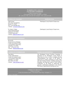WASHINGTON COUNTY FACILITIES COMMITEE County Government Center 1 Government Center Place, Abingdon, VA[removed]PH: ([removed][removed]Bristol) FAX: ([removed]