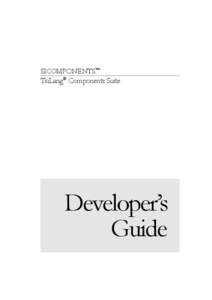SICOMPONENTS™  TsiLang® Components Suite Developer’s Guide