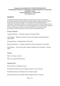 Association of Southeast Asian Nations / Religion / Interfaith / Structure / International relations / Sociology / Interfaith dialog / Intersectionality / Religious pluralism