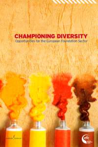 Championing Diversity  Opportunities for the European Foundation Sector Championing Diversity