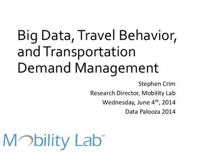 Transportation Demand Management and 