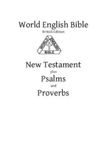 World English Bible British Edition New Testament plus