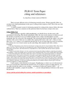 Microsoft Word - PLB 143 Term Paper references outline.doc