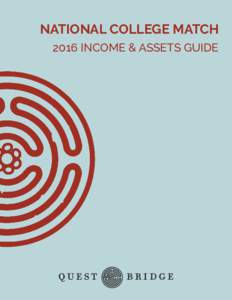 NATIONAL COLLEGE MATCH 2016 INCOME & ASSETS GUIDE GLOSSARY INCOME AND ASSETS In the Income and Assets section, you are required to answer questions about the income and assets