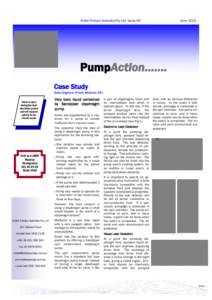 Kelair Pumps Australia Pty Ltd Issue 90  June 2012 PumpAction……. Case Study