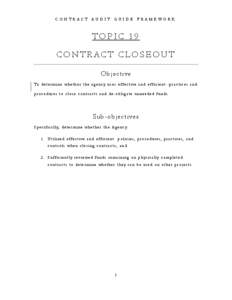 CONTRACT AUDIT GUIDE FRAMEWORK
