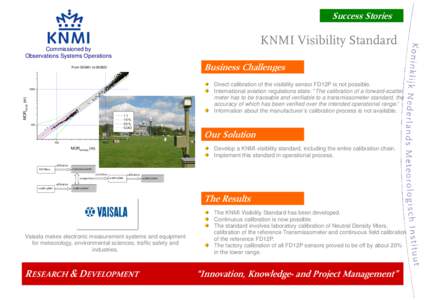 Success Stories  KNMI Visibility Standard Commissioned by Observations Systems Operations