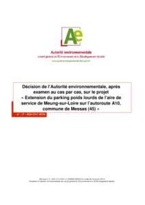 [removed]décision KparK 116 Extension parking PL Meung-sur-Loire A10
