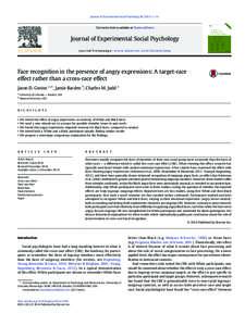 Journal of Experimental Social Psychology–10  Contents lists available at ScienceDirect Journal of Experimental Social Psychology journal homepage: www.elsevier.com/locate/jesp