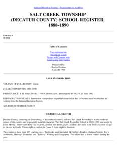 Washington Township /  Decatur County /  Indiana / New Pennington /  Indiana / Geography of Indiana / Decatur County /  Indiana / Salt Creek Township