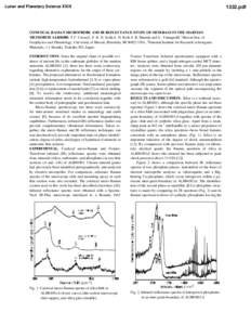 Lunar and Planetary Science XXIXpdf CONFOCAL RAMAN MICROPROBE AND IR REFLECTANCE STUDY OF MINERALS IN THE MARTIAN 1 , A. N. Krot