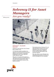 www.pwc.ie  Solvency II for Asset Managers February 2016