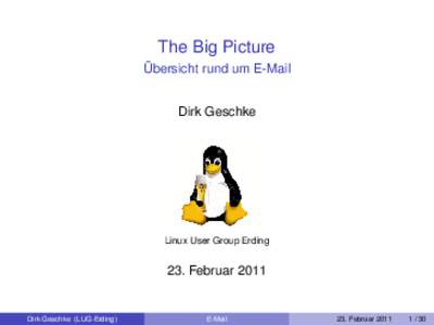 The Big Picture Übersicht rund um E-Mail Dirk Geschke