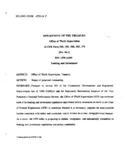 United States federal banking legislation / Politics of the United States / Regulatory Flexibility Act / Federal Reserve System / Financial regulation / Financial services / Community Reinvestment Act / Savings and loan crisis / Financial institutions / Office of Thrift Supervision / Savings and loan association