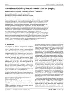 Soft matter / Pumps / Fluid dynamics / Microfluidics / Diaphragm pump / Fluoropolymers / Diaphragm valve / Polydimethylsiloxane / Polytetrafluoroethylene / Fluid mechanics / Valves / Technology