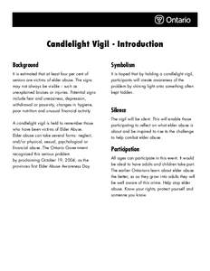 Candlelight Vigil - Introduction Background Symbolism  It is estimated that at least four per cent of