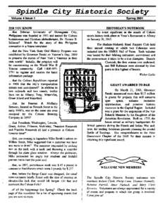 A GIFT OF MUSIC  The Spindle City Historic Society recently acquired a briefcase belonging to Abram W. Lansing. It contains 16 original songs composed by him ranging from religious music to polkas. The compositions were