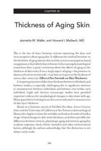 Chapter 35  Thickness of Aging Skin