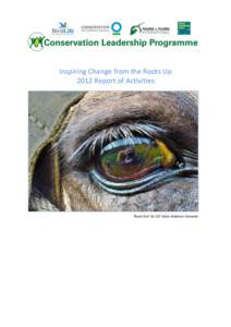 Inspiring Change from the Roots Up 2012 Report of Activities ‘Rural Eye’ by CLP alum Aldemar Acevedo  Table of Contents