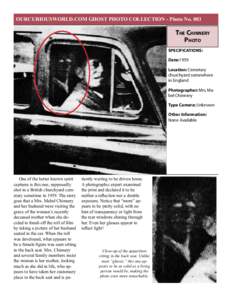 OURCURIOUSWORLD.COM GHOST PHOTO COLLECTION - Photo NoThe Chinnery Photo SPECIFICATIONS: Date:1959