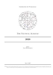 Generated by PyAlmanac  The Nautical Almanac 2020