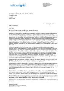 Microsoft Word - Review of Fourth Carbon Budget - National Grid v2.doc