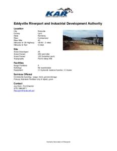 Eddyville Riverport and Industrial Development Authority Location City County 
 State 
 River