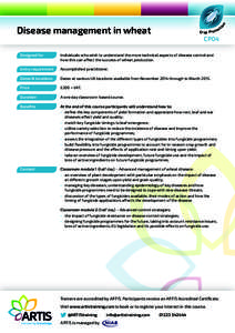 on  Disease management in wheat C ro p P r o t e