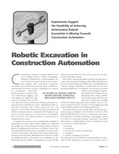 1998 DIGITAL STOCK CORP.  Experiments Suggest the Possibility of Achieving Autonomous Robotic Excavation in Moving Towards
