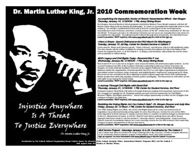 Community organizing / Christianity / Association of American Universities / Association of Independent Technological Universities / California Institute of Technology / San Gabriel Valley / Southern Christian Leadership Conference / I Have a Dream / United States / Nonviolence / Martin Luther King /  Jr.