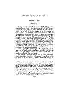 Journalism sourcing / News media / Shield laws in the United States / United States evidence law / Freedom of expression / Protection of sources / Judith Miller / David S. Tatel / Freedom of the press / Journalism / Privileged communication / Law