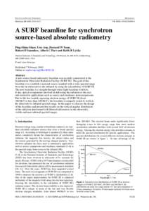 Particle physics / Synchrotron radiation / Beamline / Materials science / Electron / Infrared / Storage ring / Synchrotron light source / Canadian Light Source / Physics / Electromagnetic radiation / Particle accelerators