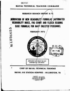 NAVAL TECHNICAL TRAINING COMMAND RESEARCH BRANCH RE  mmim