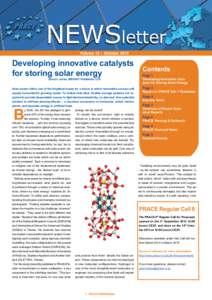 NEWSletter Volume 12 – October 2013 Developing innovative catalysts for storing solar energy Damon Jones, INSIGHT Publishers LTD