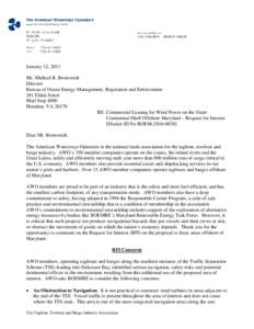 American Waterways Operators / Ship / Outer Continental Shelf / Transport / United States / Water / Deepwater Horizon oil spill / Tugboat / Bureau of Ocean Energy Management /  Regulation and Enforcement