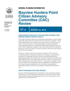 GENERAL PLANNING INFORMATION  Planning Department 1650 Mission Street Suite 400 San Francisco, CA