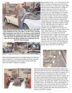 Bob Womack of NV. is no new comer to the GEN III engine. Bob was one of the first to put an LS1 into a ‘71 XKE Jag in early 2000 with the help of S&P products. In 2006 he helped install an LS2 into his son’s ‘68 Ca