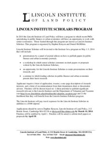 Microsoft Word - Lincoln_Scholar_Announce_FINAL_Nov_11.doc