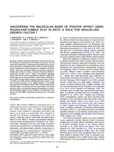 Uncovering the molecular basis of positive affect using rough-and-tumble play in rats: a role for insulin-like growth factor I