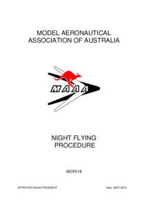 MODEL AERONAUTICAL ASSOCIATION OF AUSTRALIA NIGHT FLYING PROCEDURE