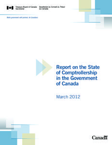 Report on the State of Comptrollership in the Government of Canada March 2012