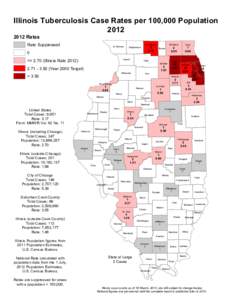 Illinois Tuberculosis Case Rates per 100,000 Population[removed]Rates  Rate Suppressed