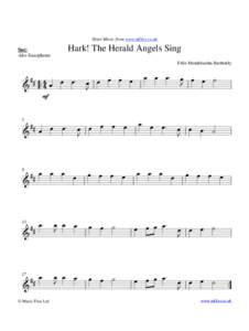 Sheet Music from www.mfiles.co.uk  Hark! The Herald Angels Sing Sax: Alto Saxophone