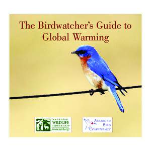 The Birdwatcher’s Guide to Global Warming National Wildlife FederationWildlife Center Drive Reston, Virginia 20190